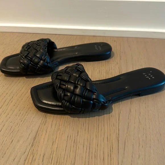 a new day Shoes Target A New Day Womans Black Slides Size 7